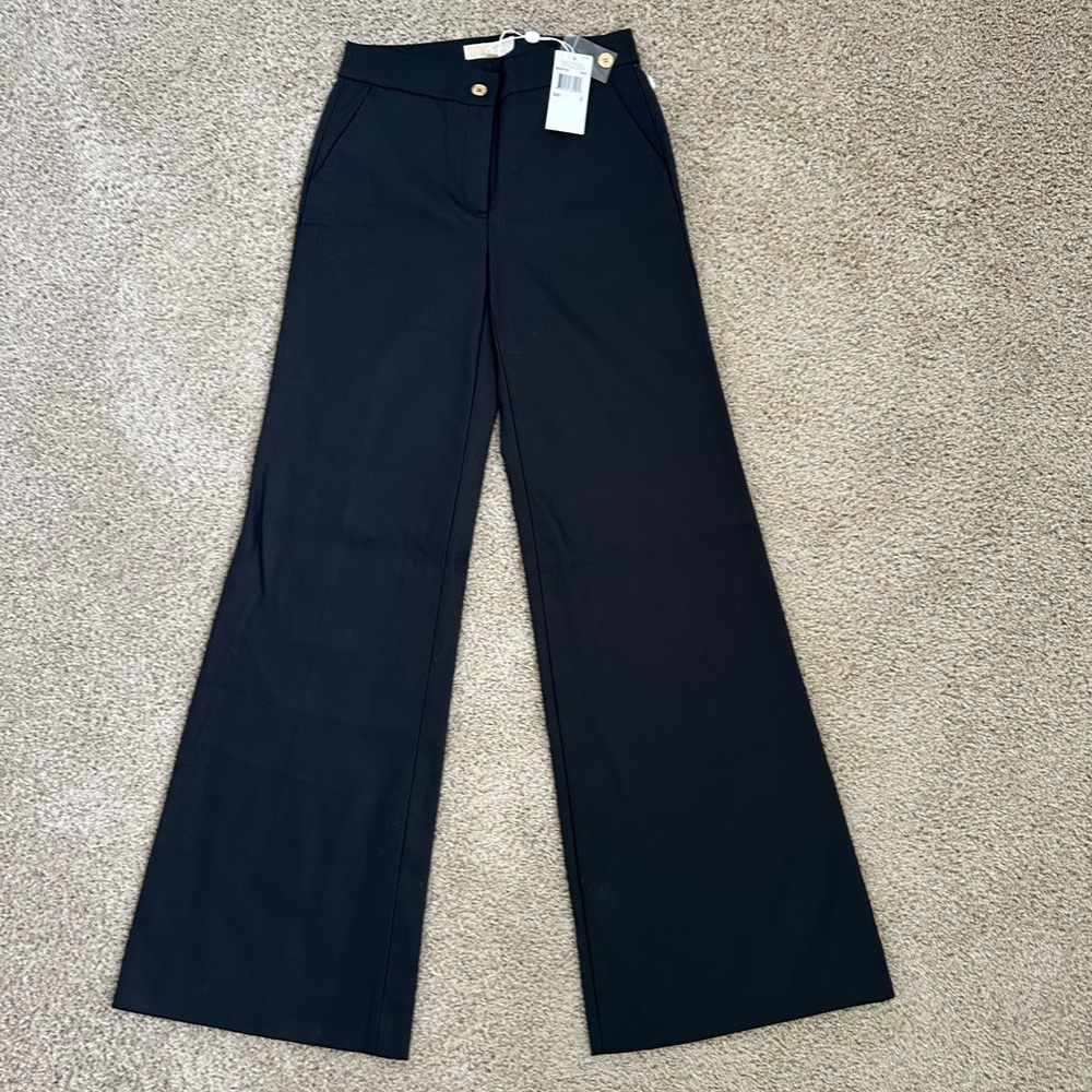 Nwt Michael Kors Elegant Black Wide-Leg Women's Pants